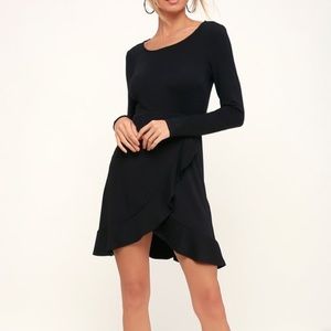 NWT Black Long Sleeve Mini Dress